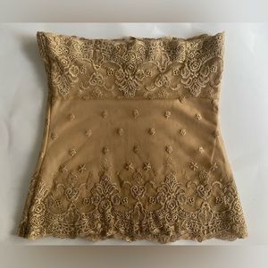 The Limited Lace Tube Top Gold Size XS